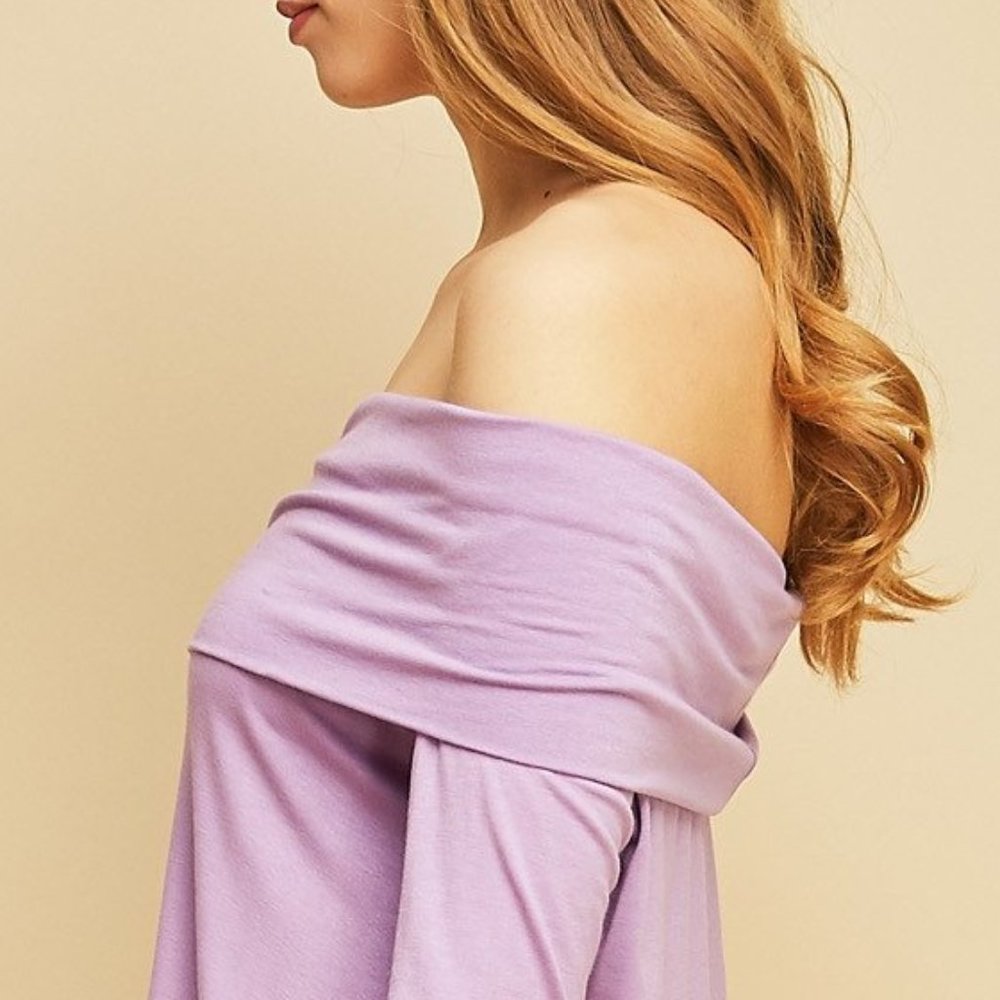 Solid Off Shoulder Top - Picture 6 of 8